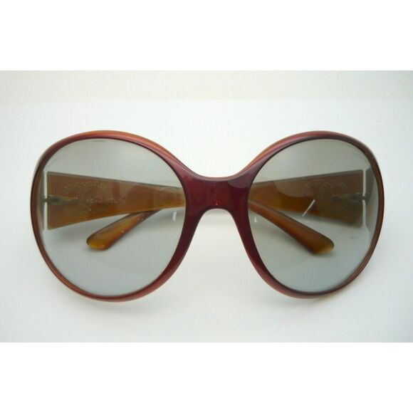 Chanel (Authentic) Golden Brown CC Crystal Accent Oversized Vintage Sunglasses - Picture 3 of 11